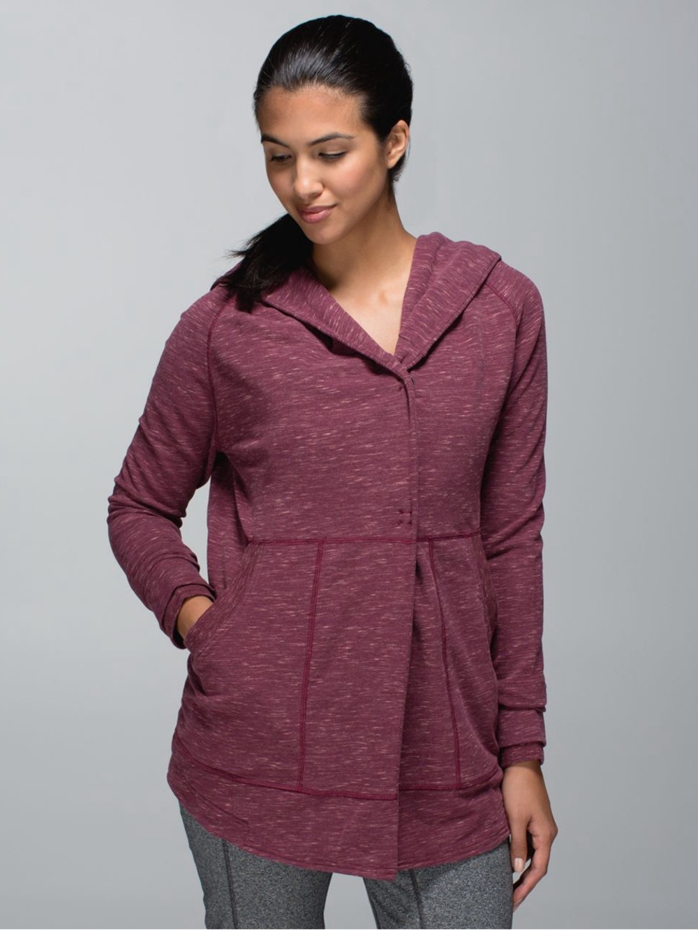 Lululemon find your centre wrap Heathered Berry Hooded Cardigan Jacket